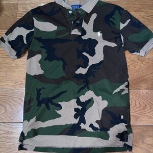 Polo by Ralph Lauren Boy's Green and Brown Camo Polo